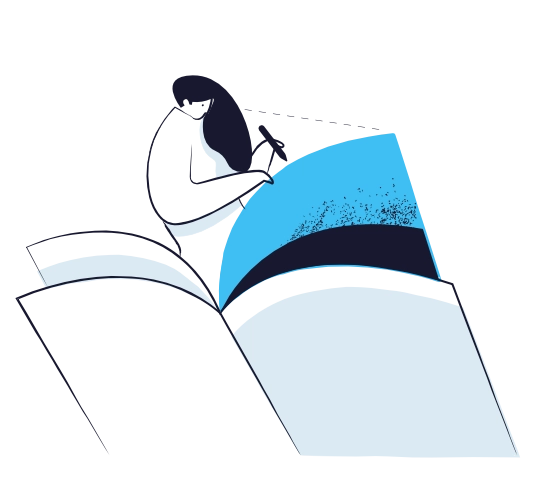 Woman with book - learning - oclia