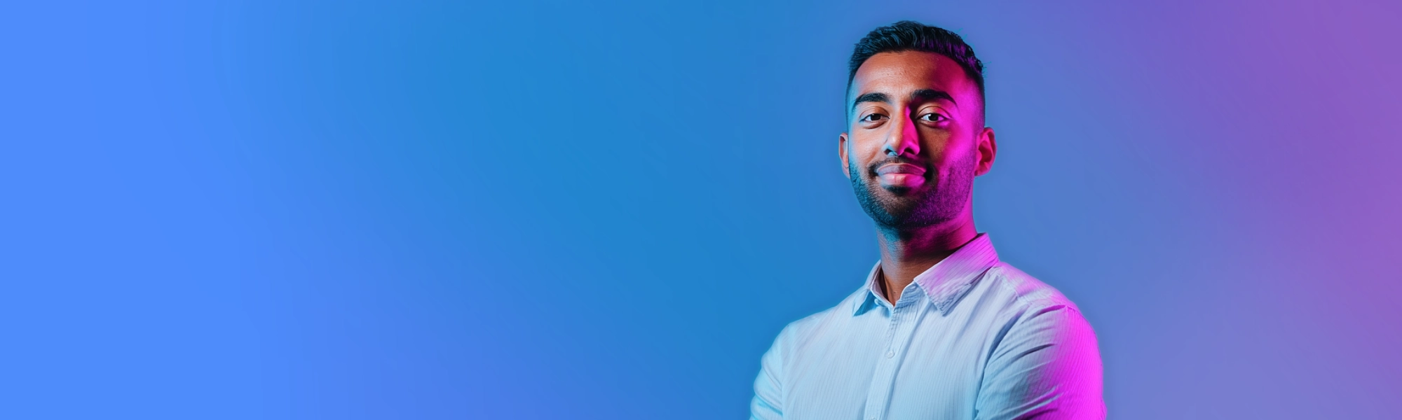 Resource Centre banner - Man on coloured background